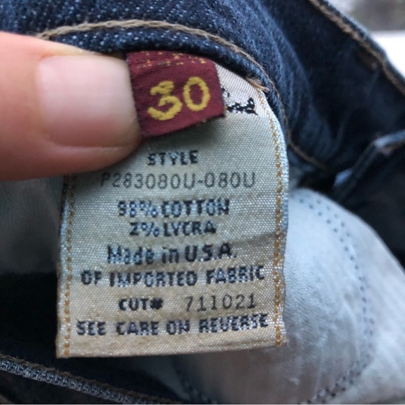 7 FOR ALL MANKIND Women's Washed Blue Studded Flared Low Rise Jeans Size 30 - Picture 9 of 15